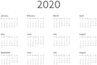 Calendar 2020 PNG Clipart