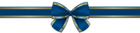Blue Gold Bow PNG Clip Art Image