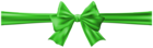 Bow with Ribbon Green Clip Art Image