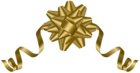 Gold Deco Bow Transparent PNG Clip Art