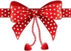 Red Polka Dots Bow Transparent Clip Art Image