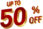 50 Percent Discount Clip Art Image