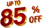 85 Percent Discount Clip Art Image
