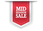 Red Mid Season Sale Label PNG Clipart Picture