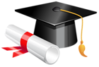 Graduation Cap and Diploma PNG Clipart Picture