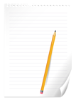Pencil and Notebook Paper PNG Clipart Picture