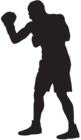Boxer Silhouette PNG Clip Art Image