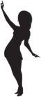 Dancing Girl Silhouette PNG Clip Art