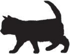 Kitten Silhouette PNG Clip Art Image
