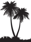 Palm Trees Silhouette Clip Art PNG Image
