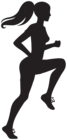 Running Woman Silhouette Transparent Image