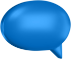 Blue Speech Bubble Clip Art Image