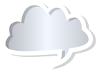 Cloud Bubble Speech Grey PNG Clip Art Image