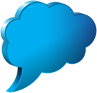 Speech Bubble Cloud Blue Transparent PNG Image