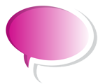 Speech Bubble Pink PNG Clip Art Image