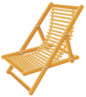Wooden Beach Chair Transparent PNG Clip Art Image