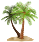 Palms in Sand Transparent PNG Clip Art Image
