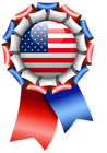 USA Flag Rosette Ribbon PNG Clipart Image
