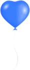 Blue Ballon Heart Transparent Clipart
