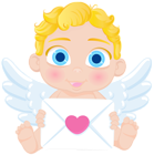Cupid with Envelope PNG Clipart