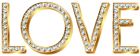 Gold Diamond Love Transparent PNG Clip Art Image