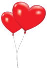 Large Red Heart Balloons PNG Clipart Picture