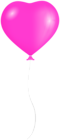 Pink Ballon Heart Transparent Clipart