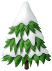 Green Snowy Christmas Tree PNG Clipart