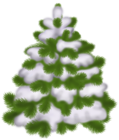 Transparent Christmas Snowy Tree