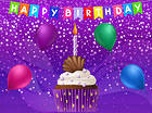 Happy Birthday Purple Card