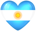 Argentina Large Heart Flag
