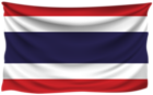 Thailand Wrinkled Flag