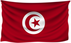 Tunisia Wrinkled Flag