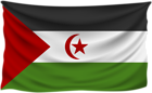 Western Sahara Wrinkled Flag