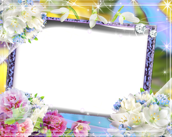 This png image - Transparent PNG Photo Frame with Flowers, is available for free download