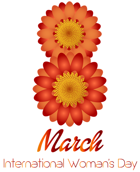 This png image - March 8th Happy Women's Day Transparent PNG Clip Art Image, is available for free download