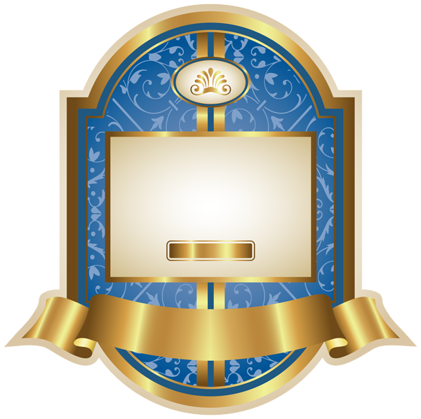 This png image - Blue Luxury Label Template PNG Clipart Image, is available for free download