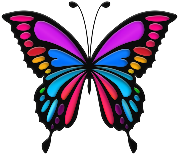 This png image - Colorful Butterfly PNG Clip Art Image, is available for free download