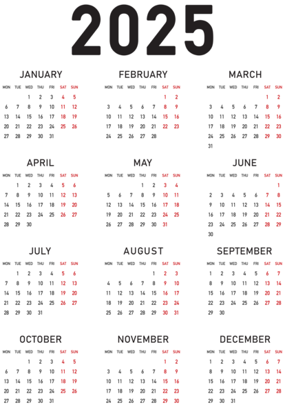 This png image - 2025 Calendar PNG Transparent Clipart, is available for free download