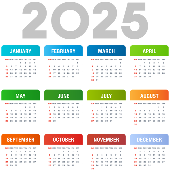 This png image - 2025 Transparent Calendar PNG Clipart, is available for free download