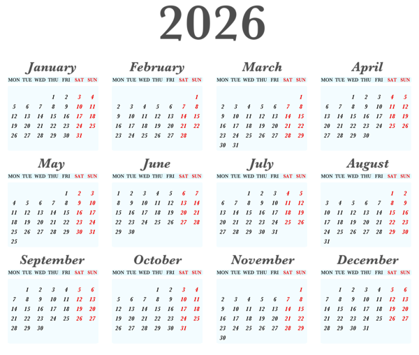 This png image - 2026 EU Stylized PNG Blue Calendar, is available for free download