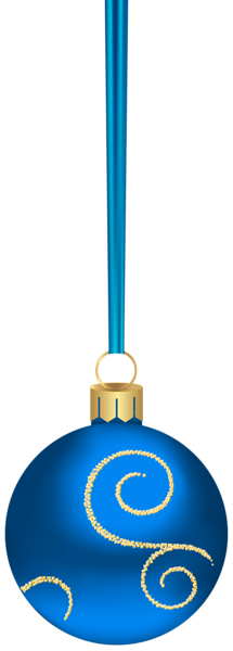This png image - Christmas Ball Hanging Blue PNG Clipart, is available for free download