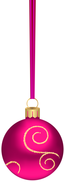 This png image - Christmas Ball Hanging Pink PNG Clipart, is available for free download