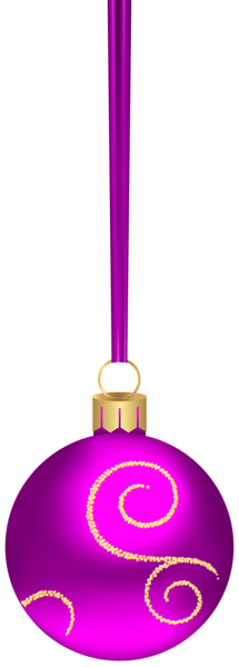 This png image - Christmas Ball Hanging Purple PNG Clipart, is available for free download