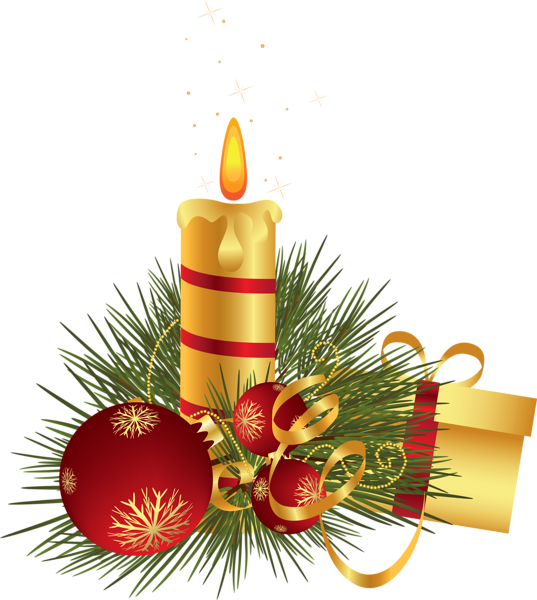 This png image - Christmas Candle Decoration Clipart, is available for free download