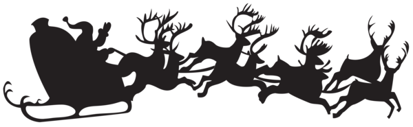 This png image - Christmas Silhouette Santa Claus with Sleigh PNG Clip Art, is available for free download