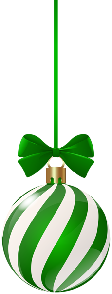 This png image - Hanging Christmas Ball Green PNG Transparent Clipart, is available for free download