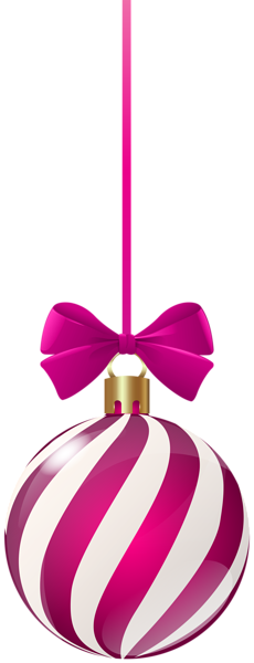 This png image - Hanging Christmas Ball Pink PNG Transparent Clipart, is available for free download
