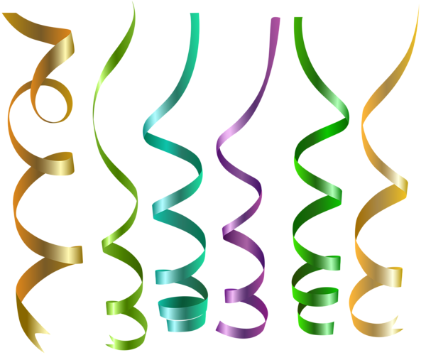 This png image - Curly Ribbons Transparent PNG Clip Art Image, is available for free download