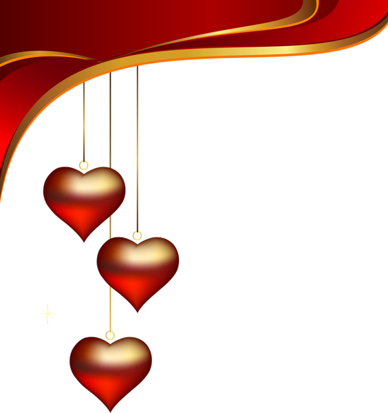 This png image - Decorative Hearts Pendants Element PNG Clipart, is available for free download